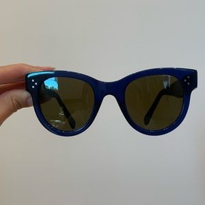 Celine CAT EYE SUNGLASSES WITH ACETATE FRAMES navy blue